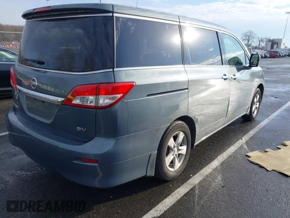 2013 Nissan Quest LE with VIN JN8AE2KP2D9066986, listed as a IAAI auction lot 41022861 with 122,869 mi miles. Bid and sale history available at carsss.com. Image 4.