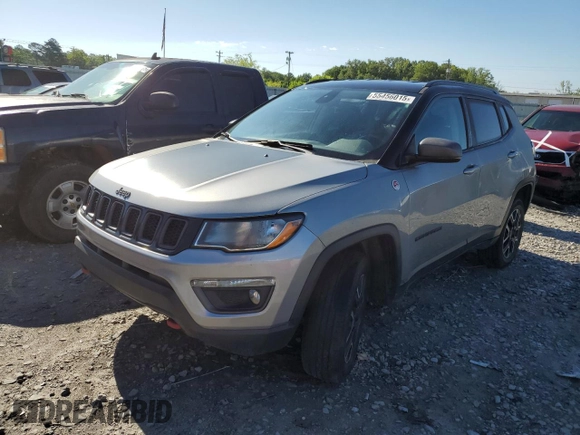 2020 Jeep Compass Trailhawk with VIN 3C4NJDDB6LT195910, listed as a Copart auction lot 55456015 with 122,138 mi miles and Salvage title. Bid and sale history available at DreamBid. Image 1.
