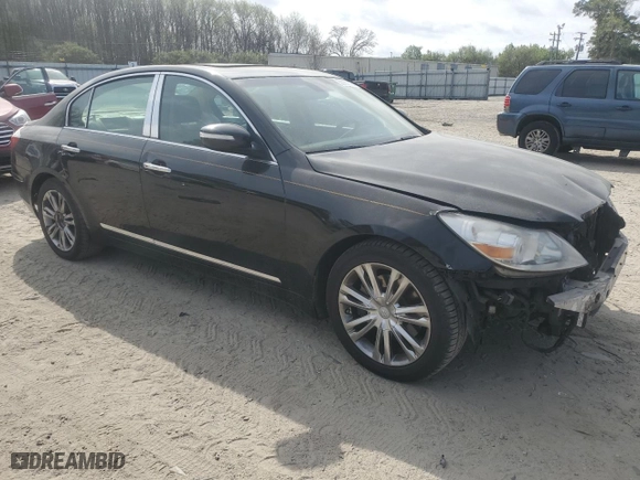 2011 Hyundai Genesis with VIN KMHGC4DF3BU140966, listed as a Copart auction lot 50031075 with 159,260 mi miles and Clean Title. Bid and sale history available at carsss.com. Image 4.