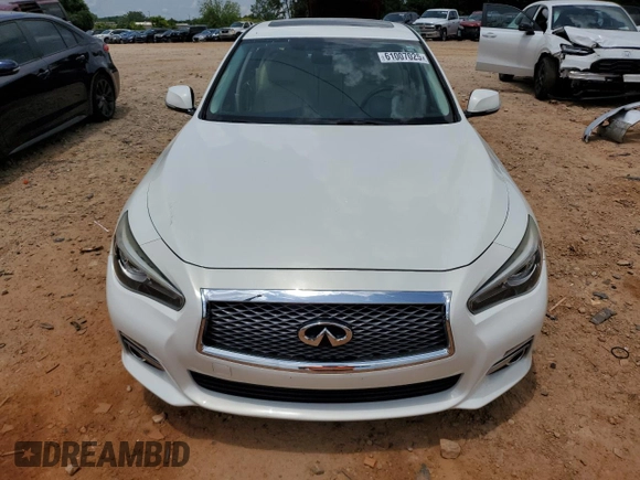 2015 Infiniti Q50 Premium with VIN JN1BV7AR1FM412660, listed as a Copart auction lot 61007025 with 111,021 mi miles and Salvage title. Bid and sale history available at DreamBid. Image 5.