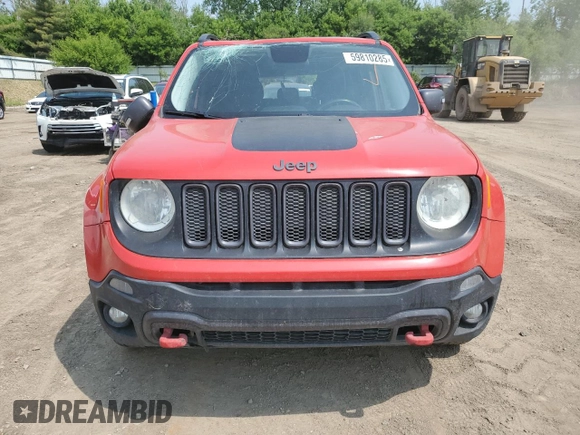 2015 Jeep Renegade Trailhawk with VIN ZACCJBCT9FPB78763, listed as a Copart auction lot 59810285 with 154,413 mi miles and Clean title. Bid and sale history available at DreamBid. Image 5.