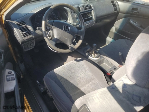 2001 Honda Civic EX with VIN 1HGEM21951L010642, listed as a Copart auction lot 50190695 with 0 mi miles and Salvage Title. Bid and sale history available at carsss.com. Image 8.