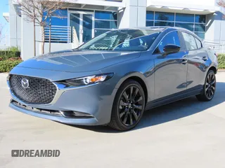 2025 Mazda 3 S Carbon Edition with VIN 3MZBPBCM5SM456474, listed as a Copart auction lot 47440055 with 3,617 mi miles and Clean Title. Bid and sale history available at DreamBid. Image 2.