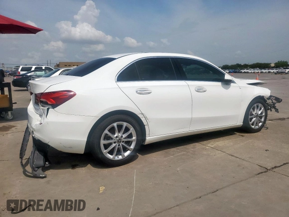 2021 Mercedes-Benz A 220 with VIN W1K3G4EB7MJ258919, listed as a Copart auction lot 62722355 with 50,036 mi miles and Clean title. Bid and sale history available at DreamBid. Image 3.