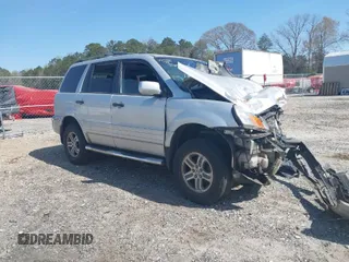 2005 Honda Pilot EX-L with RES with VIN 5FNYF18655B001847, listed as a IAAI auction lot 41874878 with 1 mi miles. Bid and sale history available at carsss.com. Image 1.