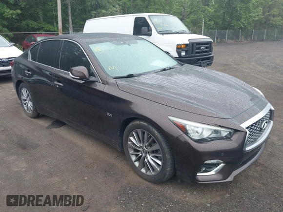2019 Infiniti Q50 Luxe z VIN JN1EV7AR6KM550427, wystawiony jako IAAI lot #42225183 z przebiegiem 76 144 mil mil oraz . Historia ofert i sprzedaży dostępna na DreamBid. Obrazek 1.