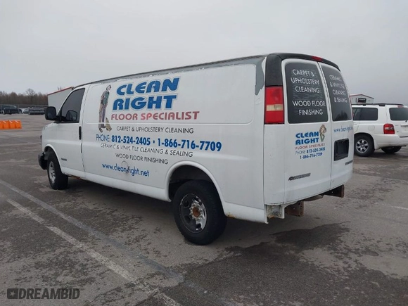 2003 Chevrolet Express Cargo Van with VIN 1GCGG29V931215394, listed as a IAAI auction lot 41918655 with 293,061 mi miles. Bid and sale history available at carsss.com. Image 3.