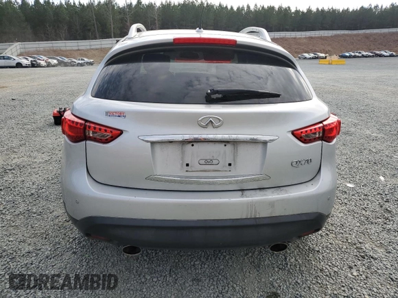 2017 Infiniti QX70 z VIN JN8CS1MW4HM413947, wystawiony jako Copart lot #44513185 z przebiegiem 75 049 mil mil oraz Szkoda całkowita • Salvage title. Historia ofert i sprzedaży dostępna na DreamBid. Obrazek 6.