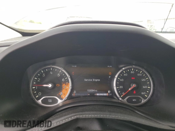 2017 Jeep Renegade Trailhawk with VIN ZACCJBCB7HPE93426, listed as a Copart auction lot 59861305 with 153,094 mi miles and Clean title. Bid and sale history available at DreamBid. Image 9.