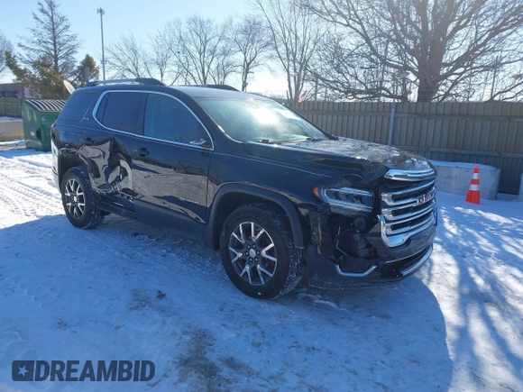 2021 GMC Acadia SLE with VIN 1GKKNRLS8MZ139746, listed as a IAAI auction lot 41623191 with 76,659 mi miles. Bid and sale history available at carsss.com. Image 1.