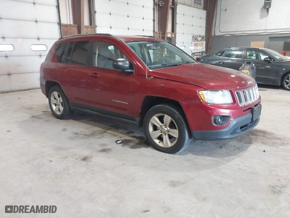 2012 Jeep Compass Latitude with VIN 1C4NJCEA1CD661104, listed as a IAAI auction lot 41702686 with 179,130 mi miles. Bid and sale history available at carsss.com. Image 1.
