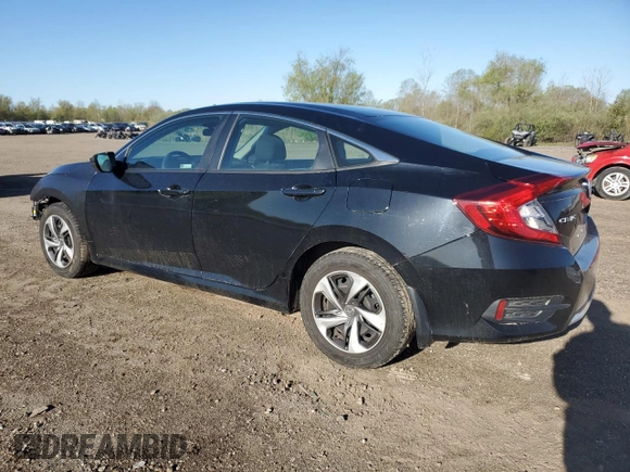 2019 Honda Civic LX with VIN 19XFC2F60KE025306, listed as a Copart auction lot 53949305 with 50,671 mi miles and Salvage Title. Bid and sale history available at DreamBid. Image 2.