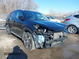 2018 Hyundai Tucson Sport with VIN KM8J33ALXJU771481, listed as a IAAI auction lot 41399335 with 64,905 mi miles. Bid and sale history available at carsss.com. Image 1.