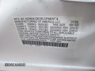 2024 Acura MDX Technology with VIN 5J8YD9H46RL006076, listed as a IAAI auction lot 42152181 with 14,707 mi miles and . Bid and sale history available at DreamBid. Image 9.