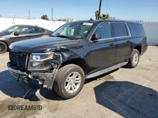 2020 Chevrolet Suburban LT with VIN 1GNSKHKC7LR285084, listed as a Copart auction lot 46642125 with 155,862 mi miles and Salvage Title. Bid and sale history available at carsss.com. Image 1.