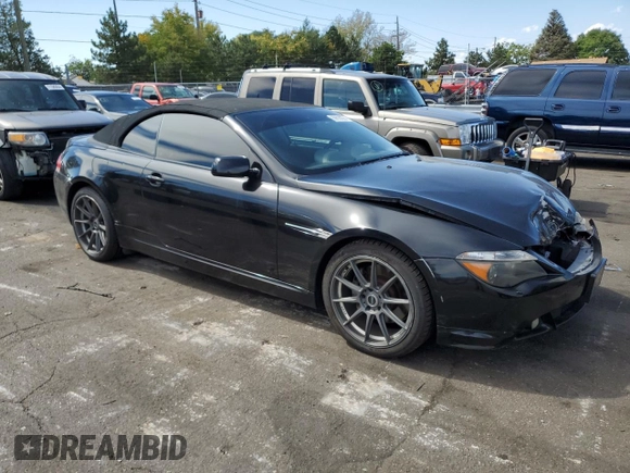 2005 BMW 6 Series 645Ci with VIN WBAEK73495B327903, listed as a Copart auction lot 69630094 with 150,559 mi miles and Salvage Title. Bid and sale history available at carsss.com. Image 4.
