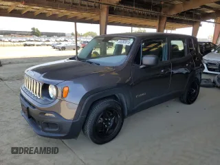 2016 Jeep Renegade Sport with VIN ZACCJAAT1GPD57779, listed as a Copart auction lot 55282815 with 45,506 mi miles and Salvage Title. Bid and sale history available at DreamBid. Image 1.