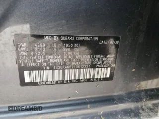 2020 Subaru Impreza Sport with VIN 4S3GKAM62L3612331, listed as a Copart auction lot 68703062 with 0 mi miles. Bid and sale history available at carsss.com. Image 12.