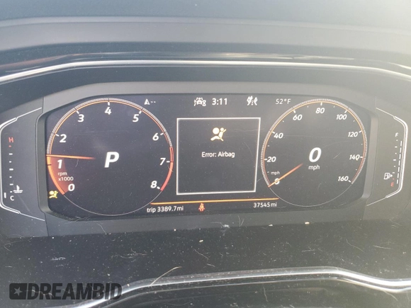 2022 Volkswagen Jetta GLI Autobahn with VIN 3VW2T7BUXNM029483, listed as a Copart auction lot 80657614 with 37,545 mi miles and Salvage title. Bid and sale history available at DreamBid. Image 9.