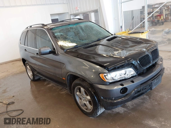 2003 BMW X5 4.4i with VIN 5UXFB33573LH46415, listed as a IAAI auction lot 41442213 with 145,290 mi miles. Bid and sale history available at carsss.com. Image 1.