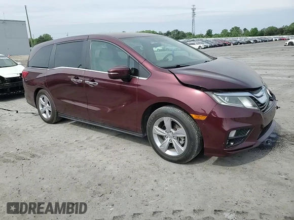 2018 Honda Odyssey EX with VIN 5FNRL6H58JB040766, listed as a Copart auction lot 54702055 with 98,445 mi miles and Salvage title. Bid and sale history available at DreamBid. Image 14.