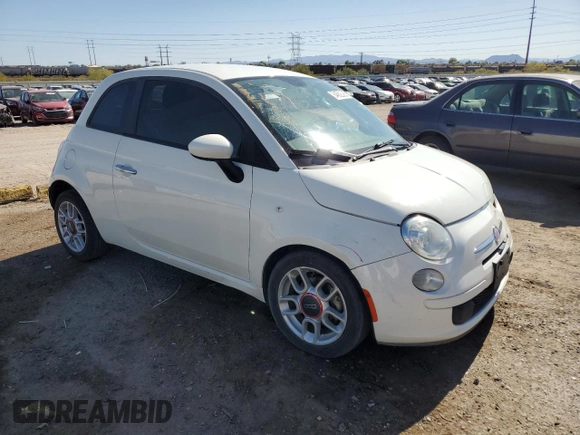 2013 FIAT 500 Pop with VIN 3C3CFFAR8DT511352, listed as a Copart auction lot 54662565 with 102,640 mi miles and Salvage Title. Bid and sale history available at carsss.com. Image 4.