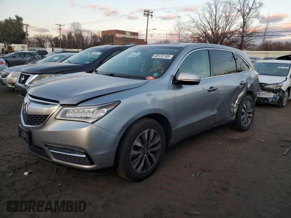 2016 Acura MDX w/Tech with VIN 5FRYD4H47GB060373, listed as a Copart auction lot 88132165 with 91,435 mi miles and Non Repairable. Bid and sale history available at carsss.com. Image 1.
