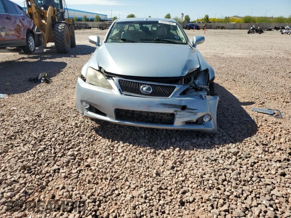 2010 Lexus IS 250 C with VIN JTHFF2C28A2513695, listed as a Copart auction lot 53727825 with 47,955 mi miles and Salvage title. Bid and sale history available at DreamBid. Image 5.