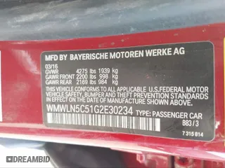 2016 MINI Cooper Clubman with VIN WMWLN5C51G2E30234, listed as a IAAI auction lot 41408299 with 81,895 mi miles. Bid and sale history available at carsss.com. Image 9.