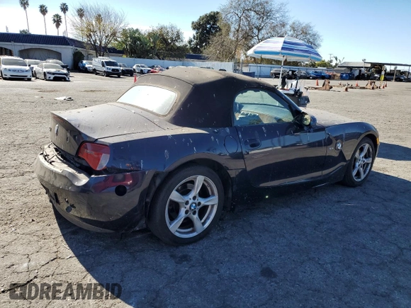 2006 BMW Z4 3.0i with VIN 4USBU33506LW69781, listed as a Copart auction lot 89412085 with 199,661 mi miles and Salvage Title. Bid and sale history available at carsss.com. Image 3.