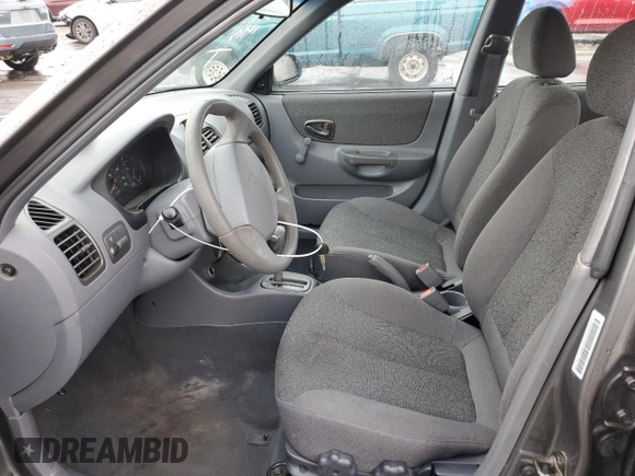 2002 Hyundai Accent GL with VIN KMHCG45C72U269610, listed as a Copart auction lot 80362953 with 89,481 mi miles and Salvage Title. Bid and sale history available at carsss.com. Image 7.