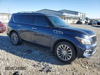 2015 Infiniti QX80 with VIN JN8AZ2NC9F9371885, listed as a Copart auction lot 82403814 with 191,293 mi miles and Salvage Title. Bid and sale history available at carsss.com. Image 4.
