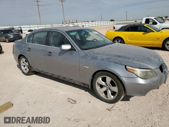 2007 BMW 5 Series 525i with VIN WBANE53507CW62811, listed as a Copart auction lot 53617015 with 268,813 mi miles and Clean title. Bid and sale history available at DreamBid. Image 4.