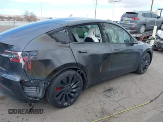 2021 Tesla Model Y Performance with VIN 5YJYGDEF4MF093227, listed as a IAAI auction lot 41603195 with Not Provided miles and . Bid and sale history available at carsss.com. Image 6.