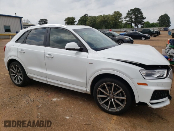 2018 Audi Q3 Premium with VIN WA1BCCFS3JR023502, listed as a Copart auction lot 47142733 with 38,444 mi miles. Bid and sale history available at carsss.com. Image 4.