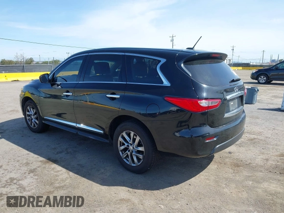 2013 Infiniti JX35 with VIN 5N1AL0MN5DC324112, listed as a IAAI auction lot 41794165 with 129,324 mi miles. Bid and sale history available at carsss.com. Image 3.