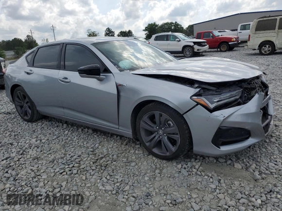 2022 Acura TLX w/A-Spec Package with VIN 19UUB5F55NA000851, listed as a Copart auction lot 54745015 with 44,219 mi miles and Salvage title. Bid and sale history available at DreamBid. Image 4.