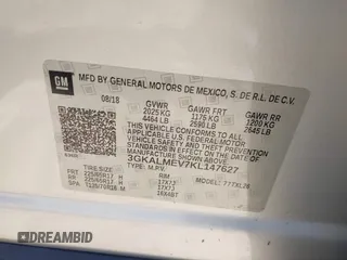 2019 GMC Terrain SLE with VIN 3GKALMEV7KL147627, listed as a IAAI auction lot 41982525 with Not Provided miles and . Bid and sale history available at carsss.com. Image 9.