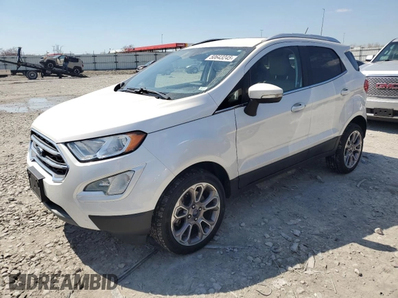2019 Ford EcoSport Titanium with VIN MAJ6S3KL4KC288772, listed as a Copart auction lot 50643245 with 59,855 mi miles and Salvage Title. Bid and sale history available at DreamBid. Image 1.