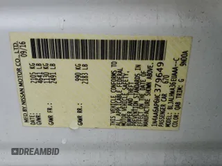 2017 Nissan Maxima S with VIN 1N4AA6AP6HC379649, listed as a Copart auction lot 43434295 with 115,343 mi miles and Salvage Title. Bid and sale history available at DreamBid. Image 13.