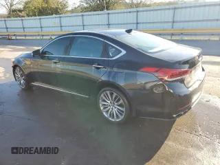 2015 Hyundai Genesis 5.0L with VIN KMHGN4JF2FU036120, listed as a Copart auction lot 63037604 with 102,936 mi miles and Salvage Title. Bid and sale history available at carsss.com. Image 2.