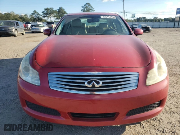 2008 Infiniti G35 with VIN JNKBV61E88M209786, listed as a Copart auction lot 72544744 with 196,370 mi miles and Salvage Title. Bid and sale history available at DreamBid. Image 5.