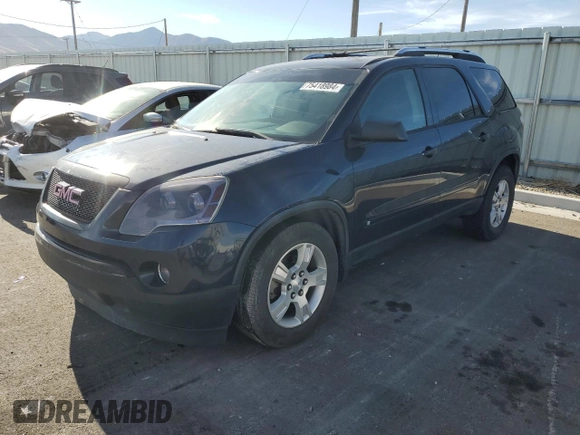 2009 GMC Acadia SLE1 with VIN 1GKEV13D59J201237, listed as a Copart auction lot 75418984 with 166,733 mi miles and Salvage Title. Bid and sale history available at carsss.com. Image 1.