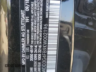 2019 Mercedes-Benz A 220 z VIN WDD3G4FB9KW002196, wystawiony jako Copart lot #51649885 z przebiegiem 119 252 mil mil oraz Szkody całkowita. Historia ofert i sprzedaży dostępna na DreamBid. Obrazek 12.