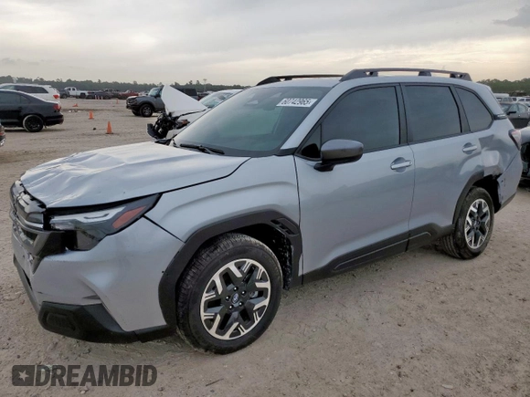 2025 Subaru Forester Premium with VIN JF2SLDDC9SH542604, listed as a Copart auction lot 60742965 with 440 mi miles and Salvage title. Bid and sale history available at DreamBid. Image 1.