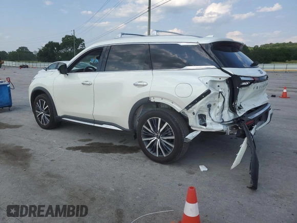2023 Infiniti QX60 Sensory with VIN 5N1DL1GS7PC363177, listed as a Copart auction lot 59116235 with 28,980 mi miles and Salvage title. Bid and sale history available at DreamBid. Image 2.