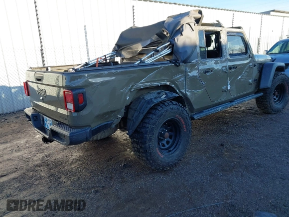 2020 Jeep Gladiator Sport S with VIN 1C6HJTAG0LL169992, listed as a IAAI auction lot 41488773 with Not Provided miles. Bid and sale history available at carsss.com. Image 4.