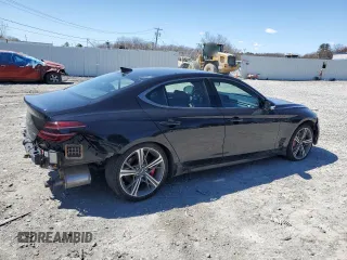 2024 Genesis G70 2.5T with VIN KMTG34SCXRU138219, listed as a Copart auction lot 53567155 with 13,323 mi miles and Salvage title. Bid and sale history available at DreamBid. Image 3.