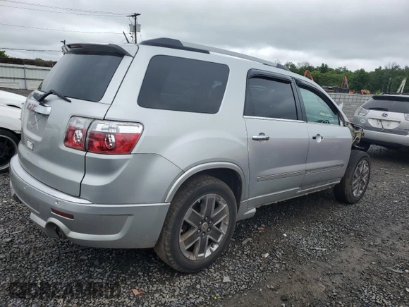 2012 GMC Acadia Denali with VIN 1GKKVTED2CJ187638, listed as a Copart auction lot 58170765 with 126,425 mi miles and Salvage title. Bid and sale history available at DreamBid. Image 3.