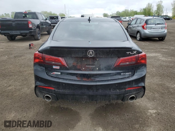 2018 Acura TLX Advance with VIN 19UUB3F82JA800564, listed as a Copart auction lot 58176705 with Not provided miles and Salvage title. Bid and sale history available at DreamBid. Image 6.